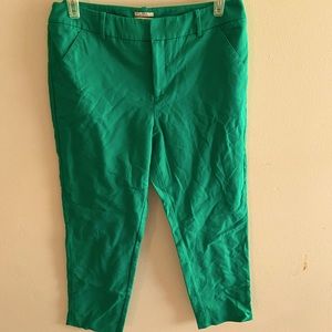 Green crop pants Merona sz 14